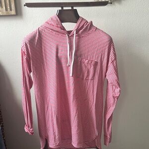 Vineyard Vines Red and White Striped Hoodie